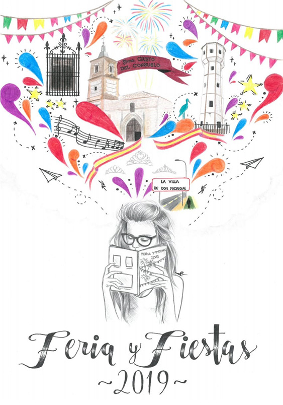 Tamara Pulido ha sido la finalista del Concurso del Cartel Anunciador de la Feria y Fiestas 2019 en La Villa de don Fadrique que se celebran en honor al Santísimo Cristo del Consuelo del 10 al 13 de septiembre CartelFinalistaFeria2019