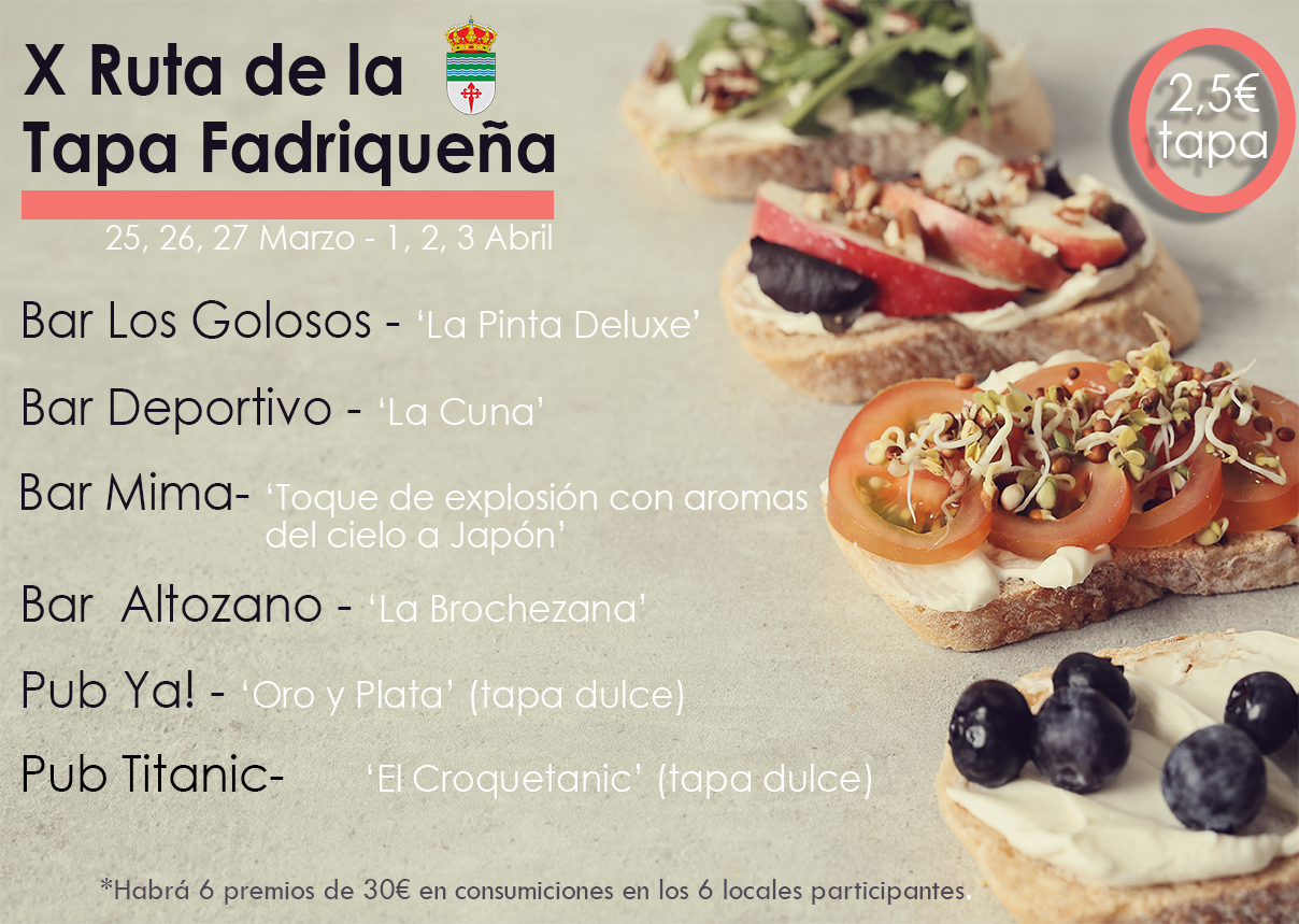 CartelXRutaTapaFadriqueña RRSS 22