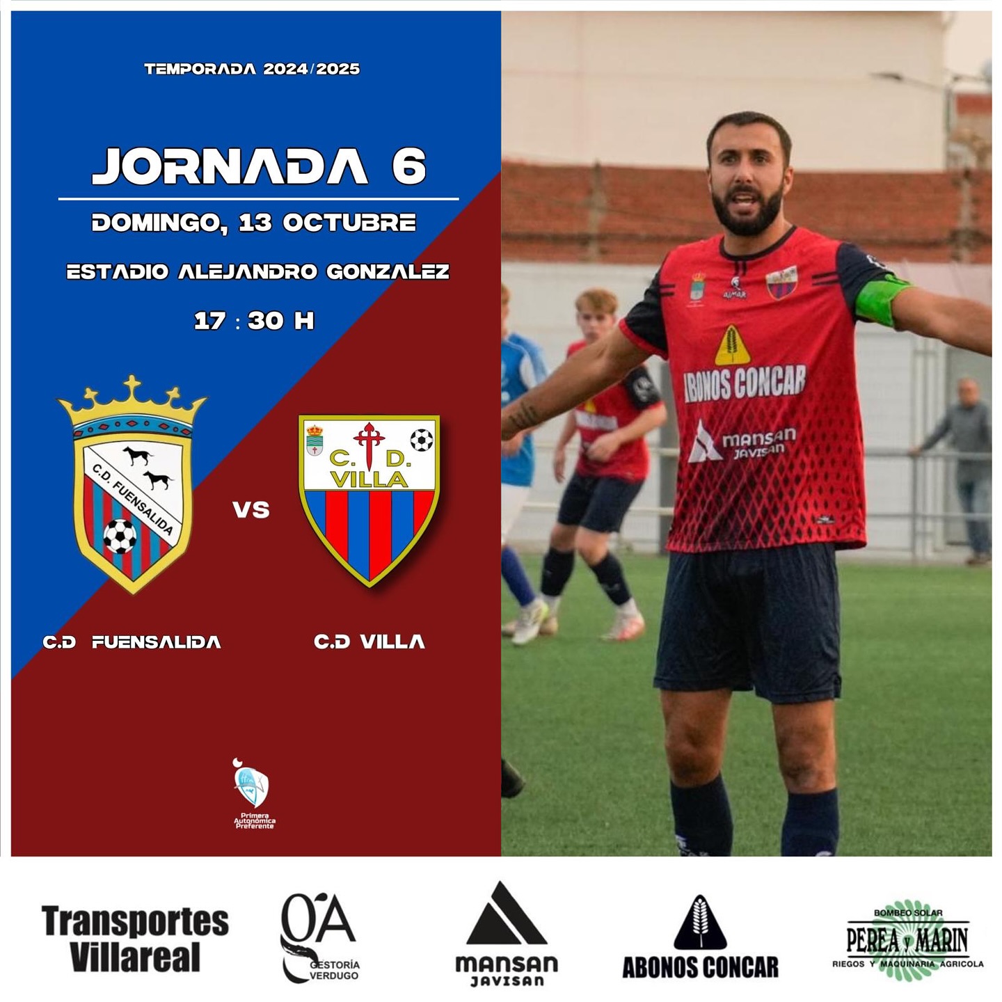 6ª jornada para el CD Villa a domicilio, ante el recién ascendido Fuensalida CDFuensalida CDVilla 13O