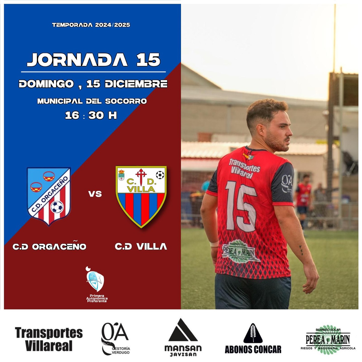 Penúltima jornada del año del CD Villa en Orgaz CDOrgaceno CDVilla 15D