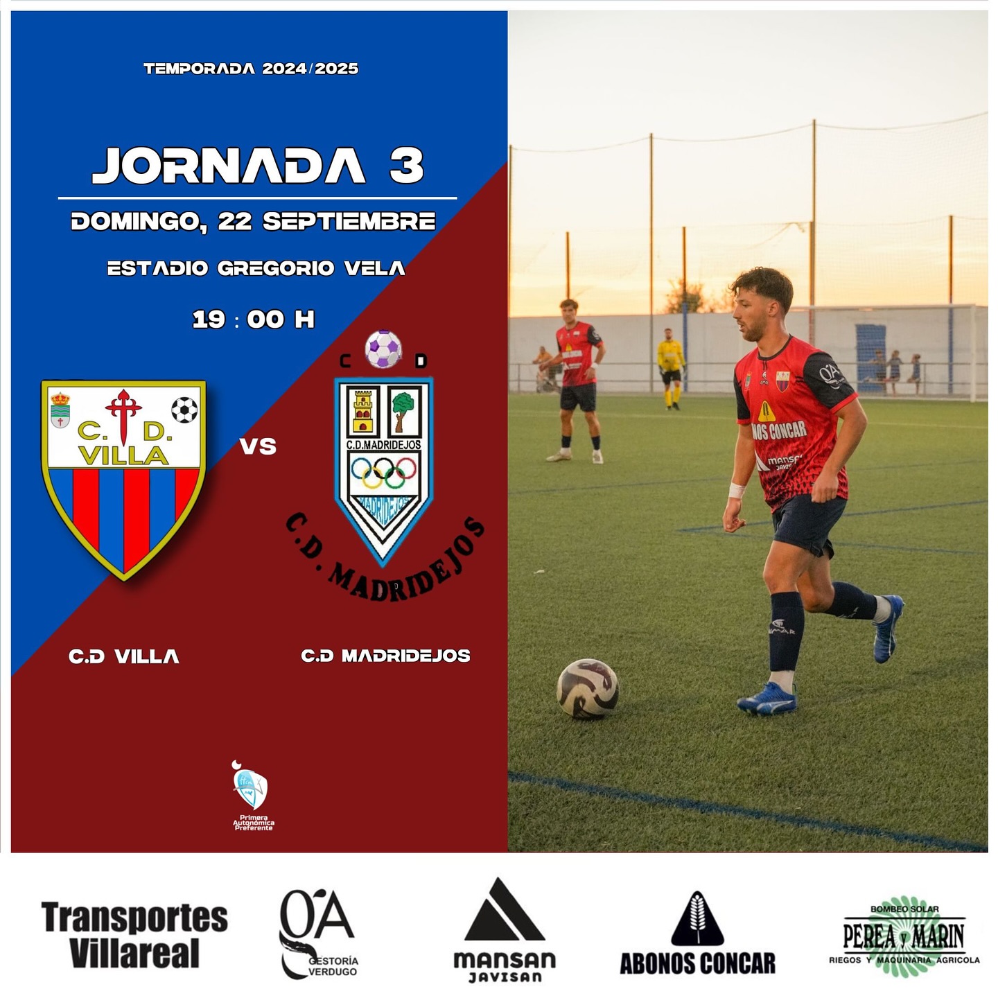 Tercera jornada de liga para el CD Villa en un derbi comarcal contra el Madridejos CDVilla CDMadridejos jornada3