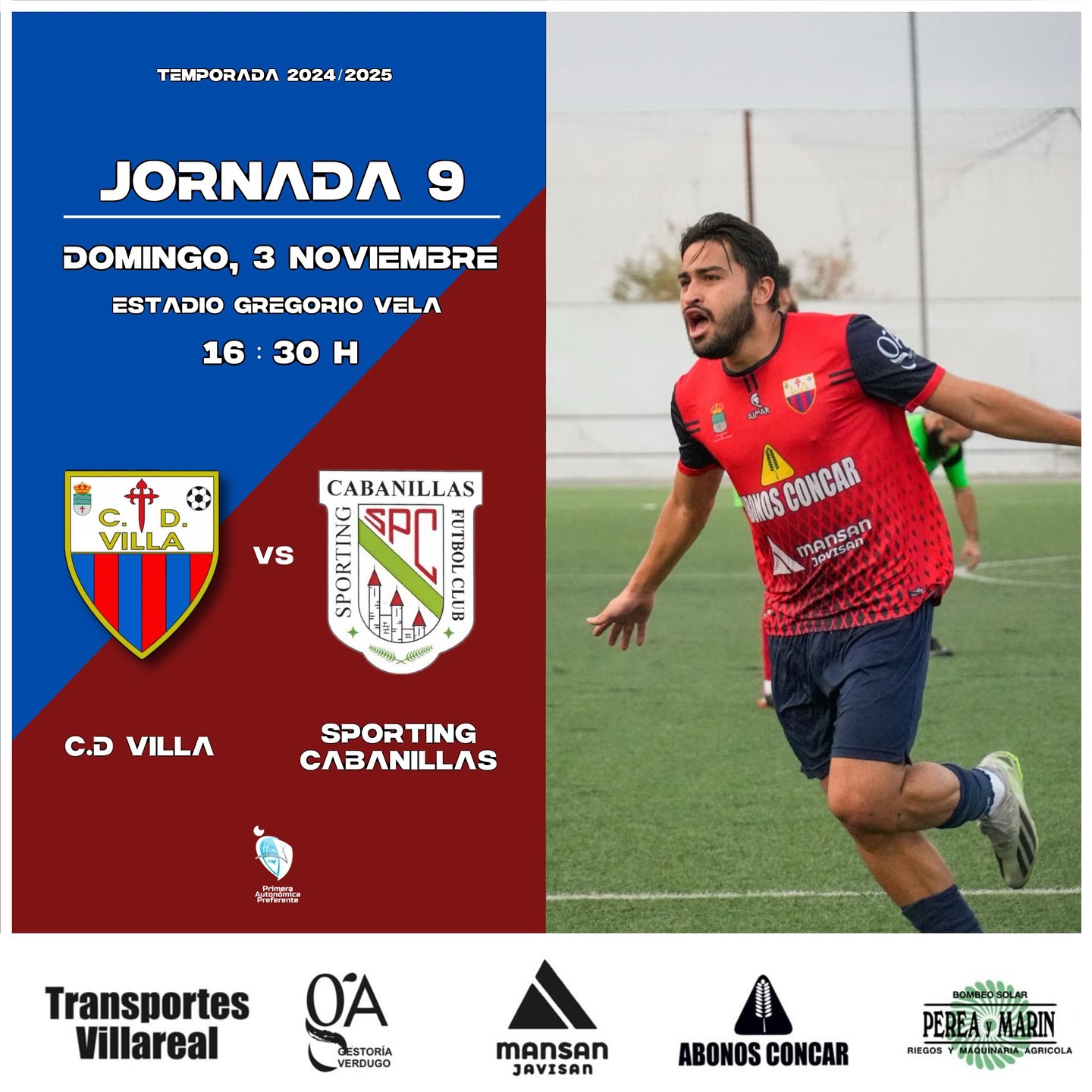 Nueva cita del Villa en casa, esta vez contra un alcarreño, un clásico, el Sporting Cabanillas CDVilla SportingCabanillas