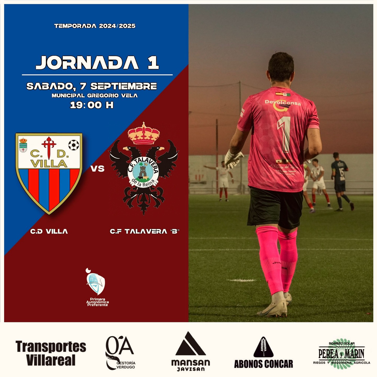 jornada1cdvilla talaveraB futbol