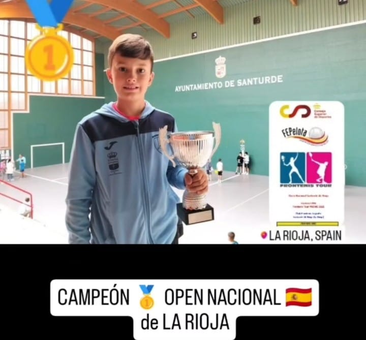 Marco Manzanero disputará su segundo Máster Nacional tras dos campeonato y un tercer puesto en el Circuito Nacional de Abiertos alevín MarcoManzaneroCampeonLaRioja