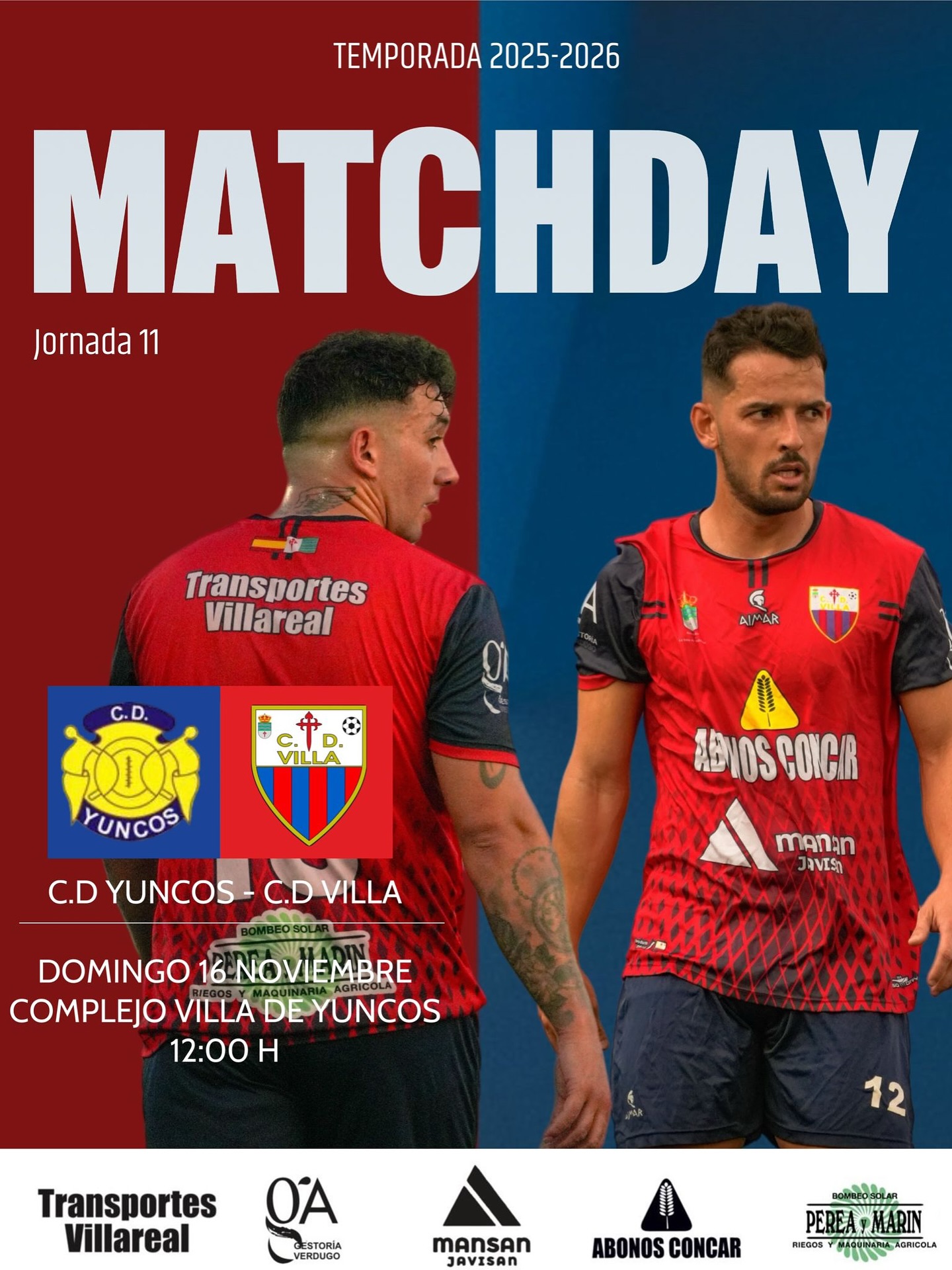 El Villa buscará en la matinal del próximo domingo 16 de noviembre el reencuentro con la victoria CDYuncos CDVilla 16N