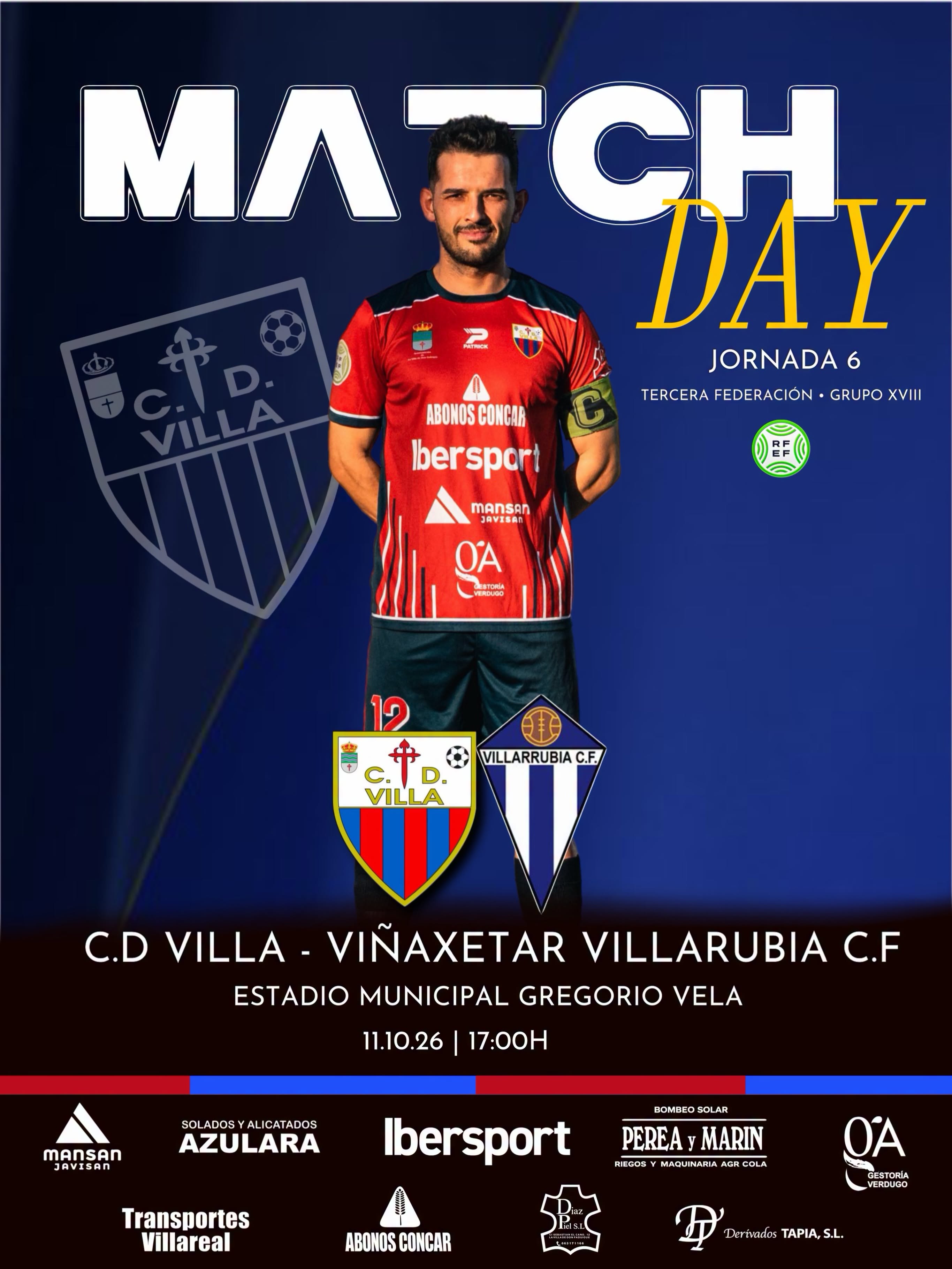 Nueva cita para el Villa, por la pelea de continuar invicto en casa, esta vez ante un equipo conocido, el Villarrubia CDVilla VillarrubiaCF11O