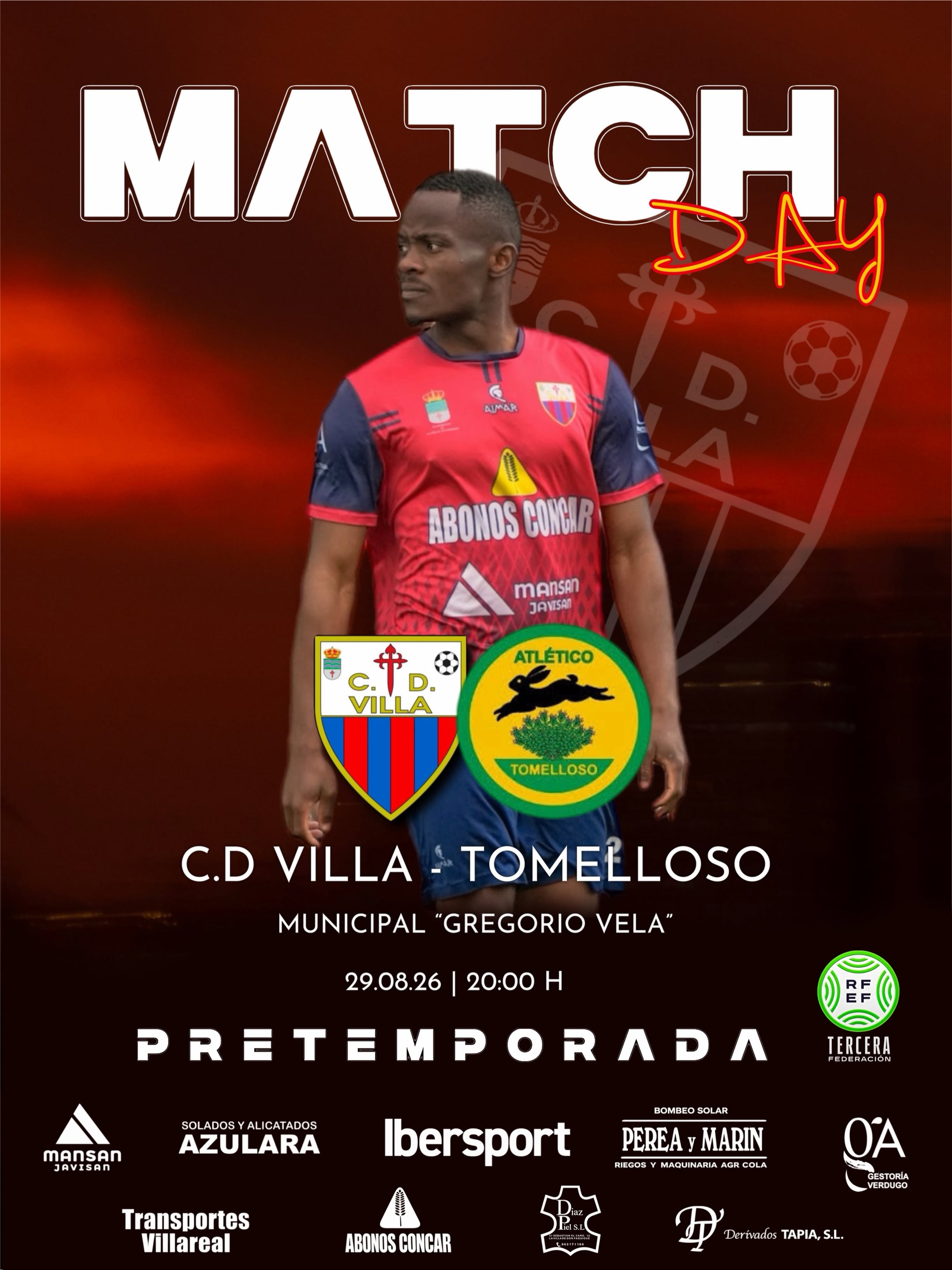 Último test del CD Villa antes del histórico debut liguero en Tercera Nacional TrofeodeVendimiasCDVilla AtcoTomelloso29Agosto
