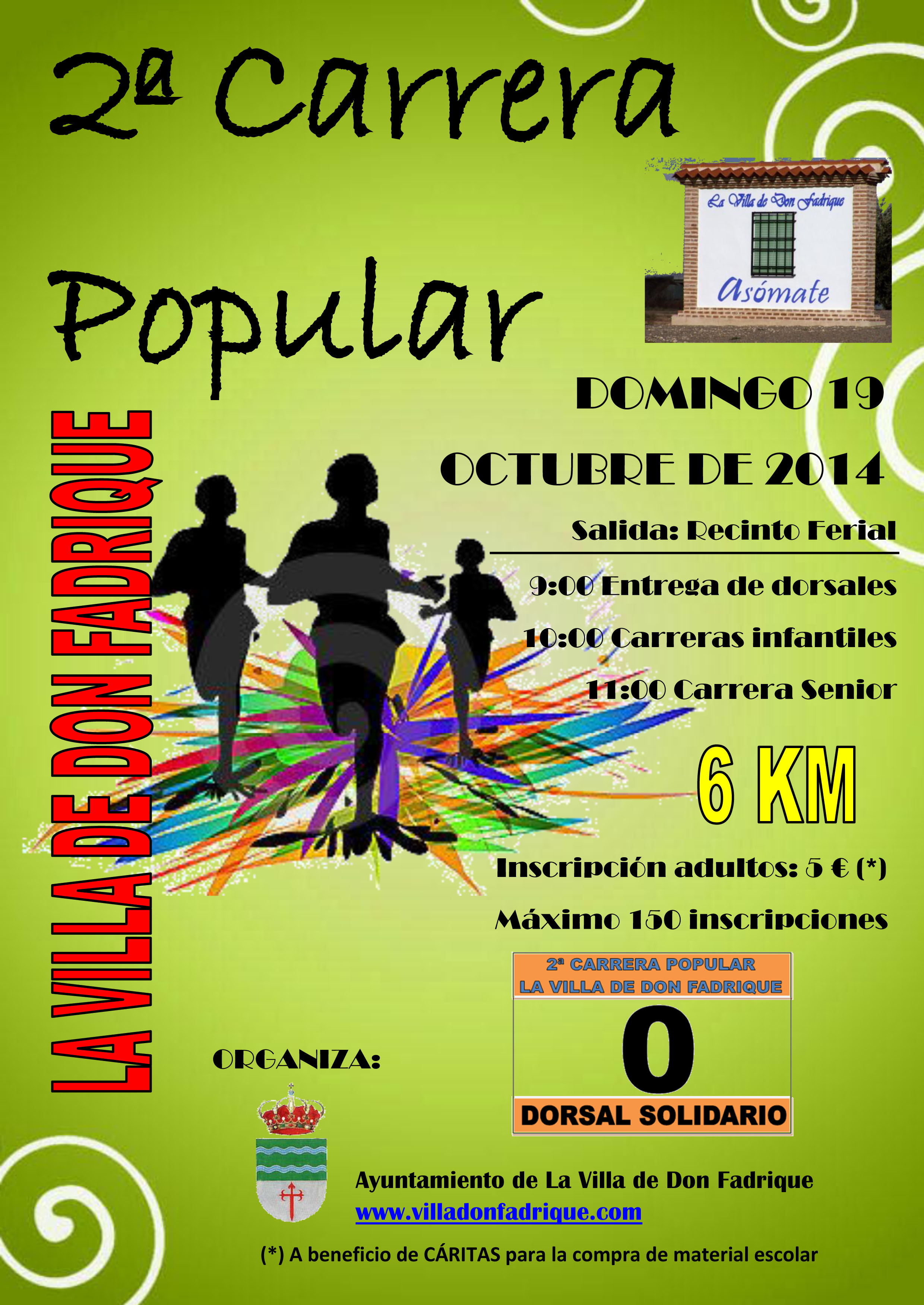 La II Carrera Popular tendrá lugar el próximo 19 de octubre cartelcarrerapopularlavilladedonfadrique