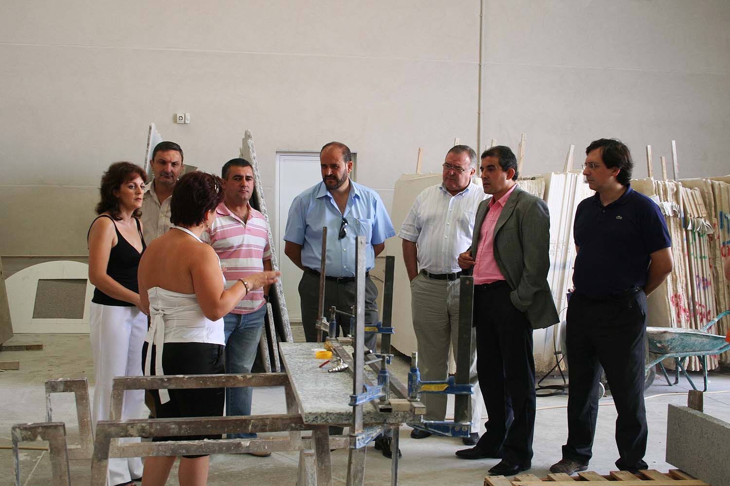 También visitó algunos proyectos empresariales realizados con el Leader Dulcinea visita mármoles malbi