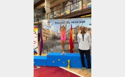 La gimnasta fadriqueña, Leyre Barrios, se alza con el oro en su categoría en el II Autumn Princess Cup de gimnasia rítmica de Guadalajara